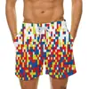 Color de verano europeo nuevo pantalón de playa color punto degradado impresión 3D pantalón de playa para hombre outlet de fábrica