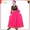 Trajes de Danza de Xinjiang Estilo Étnico Danza de Apertura Uigur Falda Larga Atuendo de Performance Falda Larga para Adultos