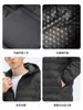 Jaqueta Unisex Leve com Capuz para Outono e Inverno 90% Penugem de Pato Branca Quente e à Prova de Vento Roupa Pronta para Venda com Logo Impresso