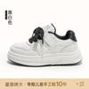 Tamanho 26-40 Sapatos Brancos de Outono para Crianças Meninos e Meninas, Sapatos Versáteis para Estudantes, Sapatos Antiderrapantes com Solado Macio da Moda, Sapatos Casuais