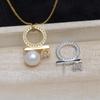 Colgante Portaperlas de Plata S925 con 5 Cuentas, Colgante Multicuentas, Collar de Joyería de Perlas DIY, Soporte Vacío, Producto Semielaborado 5053