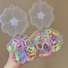 Diademas para el Cabello de Niña en una Caja, Gomas Elásticas de Alta Elasticidad que No Dañan el Cabello, Diademas de Colores para Niñas, Lindos Accesorios para el Cabello para Niñas