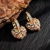 Brincos de Coração Novos 2025 Microincrustados com Zircônio Novos Brincos Elegantes de Moda Brincos com Design de Luxo Acessível para Mulheres