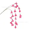 Arreglo de escena con flores artificiales, plantas trepadoras colgantes, flores falsas terminadas para paisajismo decorativo, flores hechas a mano para decoración de techo de escena de boda