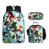Mochila Hacker Junior Estudiantes de Primaria Grado 1-6 Dibujos Animados Bolsa Escolar de Dibujos Animados Bolsa para el Almuerzo Bolso Portadocumentos Estuche para Lápices