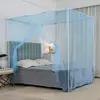 Mosquitero de Palacio para el Hogar con Soporte Grueso de Pie Estilo Princesa Malla Gruesa Encriptada Mosquitero para Cama Doble Antiguo Antiguo