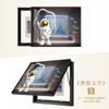 Caja de medidor de lujo ligero pintura decorativa con reloj caja de distribución bloqueo sin perforaciones pintura colgante moderna simple reloj de astronauta