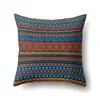 Fronha de poliéster colorida estilo étnico boêmio para almofada de cintura, decoração de carro, impressão para casa QTH08