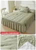 Saia de cama de algodão puro Classe A, peça única, esconde a bainha inferior, novo modelo 2026, cobre-leito acolchoado 100% algodão, estilo saia de cama à prova de poeira