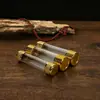 Diretamente do fabricante, tubo reto de acrílico transparente, colar com pingente de caixa Gahu, um recipiente de garrafa oca que pode ser aberto para guardar tesouros