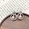 Elegantes Pendientes de Línea de Perlas Artificiales, Pendientes de Aro Geométricos Versátiles de Moda y Sofisticados, Pendientes de Moda de Estilo Ins de Nicho