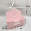Día de la Madre Sobre Retro Chino Maleta de Postre Pastel Flores Caja de Postre Pastel Festivo Horneado Caja Transparente