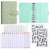 Binder A6 Transfronteiriço Personalizado Diário de Mão Couro PU 6 Furos Folha Solta Livro de Orçamento de Dinheiro