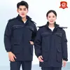 Invierno algodón a prueba de frío protección laboral ropa acolchada de algodón larga fábrica soldador chaqueta acolchada de algodón multi-bolsillo overol acolchado de algodón