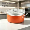 Pote Cerâmico de Isolamento Térmico, Fogareiro Buffet Colorido Antiaderente, Pote Aquecedor de Comida para Hotel, Fogão de Indução, Atacado de Fábrica Original