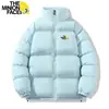 Chaqueta de Algodón Grueso Multicolor Casual de Moda Otoño Marca de Moda Urbana Abrigo de Algodón para Pareja Cuello Alto Ropa de Invierno