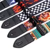 Correa de guitarra para guitarras acústicas y eléctricas, bajo, ensanchada y engrosada, no requiere agujeros, correa de poliéster estampada, unisex