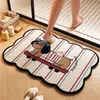 Tapete de Piso de Terra de Diatomáceas Estilo Americano Retrô, Tapete para Pés Antiderrapante e Absorvente de Água para a Entrada, Resistente a Manchas e Anti-Queda, Tapete de Banheiro Lavável