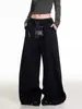 Venda Direta do Fabricante: Calça Jogger Deconstruída com Estampa de Letras Estilo Americano para Mulheres, Nova Tendência, Solta, Perna Larga, Casual, Longa
