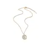 Estrela Lua~Colar de Zircônia Banhado a Ouro Real 14K Estilo Coreano Estilo Ins Corrente de Clavícula Exquisita Colar de Luxo Leve