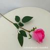 Flor de Rosa de Tallo Único Envuelto en Núcleo, Flor de Plástico Realista para Arreglos de Boda, Ramo, Decoración de Boda, Decoración del Hogar, Artificial
