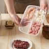 Caja Compartimento para Carne Congelada Estilo Japonés Caja de Almacenamiento para Refrigerador Caja para Preparación de Alimentos Caja para Porcionar Carne Caja de Conservación con Tapa Divisoria para Congelador