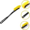 Cepillo para Cubos de Rueda de Coche Transfronterizo, Cepillo para Neumáticos, Cepillo de Limpieza para Espacios con Anillo de Acero de Cerdas Suaves y Duras, Herramienta para Lavado de Coches, Personalización de Cepillos para Coches