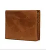 Cartera de Cuero Genuino Personalizada para Hombre Moda de Negocios rfid Múltiples Ranuras para Tarjetas Cartera Horizontal Portátil Multifuncional Portatarjetas