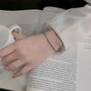Pulsera Carlene de plata de ley 925 con dos explosiones de TikTok y plata rota. Pulsera roja online para niñas.