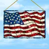 Bandera Americana Águila Plana 2D Transfronteriza Acrílico Cóndor Atrapasoles Vidriera Colgante Decoración de Porche