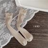 Calcetines My100 para Niños al por Mayor Primavera Nueva Etiqueta de Tela Hongo Calcetines de Media Caña Encaje de Doble Aguja Calcetines de Felpa Princesa
