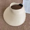 Sombrero de Paja Transpirable con Parte Superior Abierta para Mujer, Protección Solar UV de Verano, Ala Ancha para Sombrear, Sombrero de Protección Solar al por Mayor