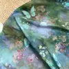Novo Tecido de Algodão Brocado Estampado Digital Chinês Flores Borboletas Névoa Azul para Vestido Qipao Top Hanfu Tecido Artesanal DIY
