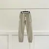 Calça de Moletom Essenciais Outono e Inverno Linhas Múltiplas Streetwear Marca de Moda Americana Forrada com Fleece Nevoeiro Casual Solta Calça Legging Masculina