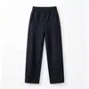 Pantalones Nuevos de Mujer Otoño/Invierno Lana Seda Cálidos Pantalones de Chándal Adelgazantes Versátiles Cintura Media Pierna Banana Pierna Ancha Caída Ropa de Mujer Pantalones
