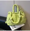 Bolsa de Algodão Transfronteiriça Bolsa para Mulheres Grande Capacidade 2025 Nova Casual Versátil Ombro Transversal Bolsa Tote Outono e Inverno