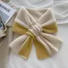 Bufanda tejida de pata de gallo transfronteriza para mujer, cálida de invierno, cortavientos, moda coreana, con letras, versátil para estudiantes
