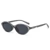 Gafas de sol nerd con montura ovalada para mujer, de alta gama, nuevo estilo retro Old Money 2026, versátiles para cara sin maquillaje, celebridad de internet
