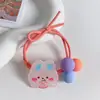 Niños no lastimar pelo alta elástica pelo pequeña goma de pelo caricatura cuerda para la cabeza linda chica bola acrílico cuerda para el pelo