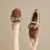 Zapatos peludos casuales y cálidos para mujer, nuevo estilo de invierno 2026, zapatos de algodón con forro de felpa, mocasines sin cordones con protección para el talón para uso en exteriores