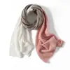 Cachecol de Cashmere 35% Outono e Inverno para Mulheres, Xale Moderno com Recortes, Protetor de Pescoço Quente Color Block de Uso Duplo, Cachecol de Tricô Versátil para Pescoço