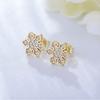 Aretes Exquisitos de Copo de Nieve de Circonita de Plata S925 para Mujer, Aretes Simples de Diseño Nicho de Moda ins, Regalo para el Día de San Valentín