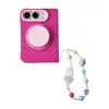 Funda magnética para teléfono con patrón de ondas, color sólido, compatible con Apple 18DUO, iPhone Duo, con cordón, a prueba de caídas y elegante