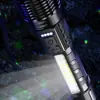 Nueva linterna transfronteriza recargable por USB iluminación exterior linterna láser blanca con luz de trabajo COB
