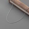 Aurchi Plata S925 Estilo K Collar Simple de Frijol de Plata Retro Viejo Elegante Joyería de Cuello para Mujer D9669