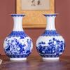 Jingdezhen - Marco antiguo de cerámica azul y blanca con flores decorativas para encimeras de porcelana para el hogar