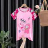 Conjunto de Pijama de Verão Novo para Meninas 2025 Manga Curta Fino Estilo Princesa Meninas Crianças Grandes Roupas de Casa Infantis para Vestuário Exterior