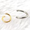 Accesorios de anillo abierto de acero inoxidable directo de fábrica, accesorios para pulsera y collar con baño de vacío de acero de titanio de oro de 18 quilates