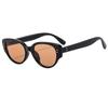 Gafas de Sol Retro 2024 para Mujer, Gafas de Celebridad de Internet Marrones con Montura Negra de Alta Gama, Gafas de Sol Trendy para Calle, Viajes y Viajes