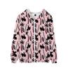 Sudadera con cremallera de árbol de palma en primavera y otoño, holgada, casual, versátil, chaqueta cárdigan, estilo casual estampado